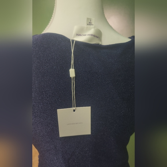 Lavender Brown Deep Blue Sparkle Dress - Picture 6 of 7